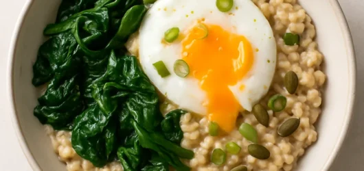 Savory Oats With Greens for Breakfast